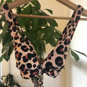 Leopard Print Bikini Top